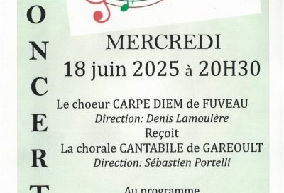 Concert du choeur Carpe diem_Fuveau