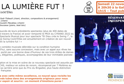 “Et la lumière fut !” – Un spectacle musical_Fuveau